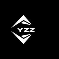 YZZ abstract monogram shield logo design on black background. YZZ creative initials letter logo. vector