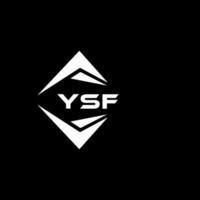YSF abstract monogram shield logo design on black background. YSF creative initials letter logo. vector