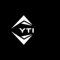 yti resumen monograma proteger logo diseño en negro antecedentes. yti creativo iniciales letra logo. vector