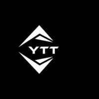 YTT abstract monogram shield logo design on black background. YTT creative initials letter logo. vector