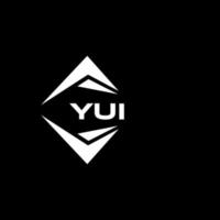 yui resumen monograma proteger logo diseño en negro antecedentes. yui creativo iniciales letra logo. vector