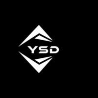 YSD abstract monogram shield logo design on black background. YSD creative initials letter logo. vector