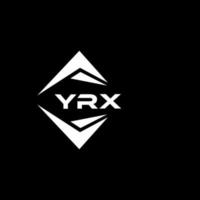 YRX abstract monogram shield logo design on black background. YRX creative initials letter logo. vector