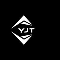 YJT abstract monogram shield logo design on black background. YJT creative initials letter logo. vector