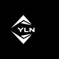 YLN abstract monogram shield logo design on black background. YLN creative initials letter logo. vector