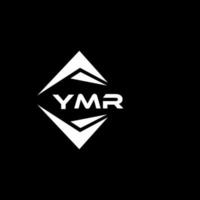 YMR abstract monogram shield logo design on black background. YMR creative initials letter logo. vector