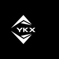 YKX abstract monogram shield logo design on black background. YKX creative initials letter logo. vector