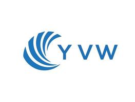 yvw letra logo diseño en blanco antecedentes. yvw creativo circulo letra logo concepto. yvw letra diseño. vector