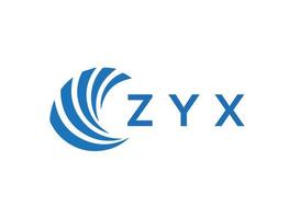 ZYX letter logo design on white background. ZYX creative circle letter logo concept. ZYX letter design. vector