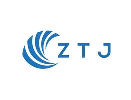 ZTJ letter logo design on white background. ZTJ creative circle letter logo concept. ZTJ letter design. vector