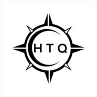 HTQ abstract technology circle setting logo design on white background. HTQ creative initials letter logo. vector