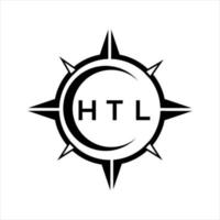 htl resumen tecnología circulo ajuste logo diseño en blanco antecedentes. htl creativo iniciales letra logo. vector