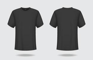 3d negro camiseta Bosquejo vector