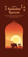 ramadhan sitio web bandera mezquita ver Desierto vector