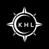 khl resumen tecnología circulo ajuste logo diseño en negro antecedentes. khl creativo iniciales letra logo. vector