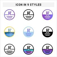 Flat illustration on a theme swimming pool vector