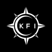 KFI abstract technology circle setting logo design on black background. KFI creative initials letter logo. vector