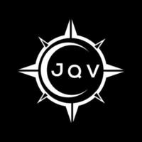 jqv resumen tecnología circulo ajuste logo diseño en negro antecedentes. jqv creativo iniciales letra logo. vector