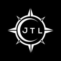 JTL abstract technology circle setting logo design on black background. JTL creative initials letter logo. vector