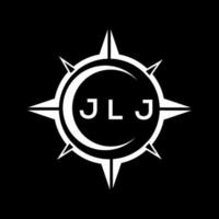 JLJ abstract technology circle setting logo design on black background. JLJ creative initials letter logo. vector