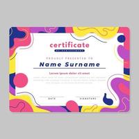 Flat Creative Certificate Template vector