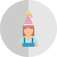 Birthday Girl Vector Icon Design