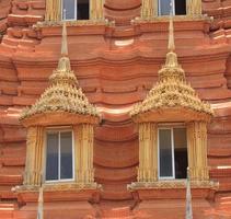 The top of a mountain Buddhist pagoda, which is being built on a high mountain, is a place of worship for both Thais and foreigners . photo