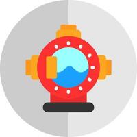 Diving Helmet Vector Icon Design