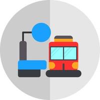 Train Stop Vector Icon Design