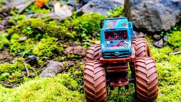 Minahasa, Indonesia  saturday, 10 December 2022, Amazing Monster Off-road Car Toy photo