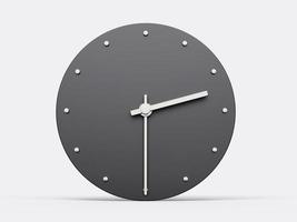 Simple clock gray 2 30 or half past two clock Modern Minimal Clock. 3D illustration photo