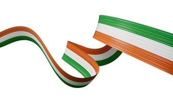 3d Illustration Ireland and India Flag colors abstract art photo