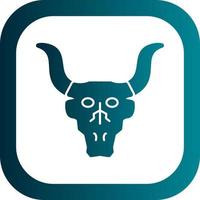 Bull Skull Vector Icon Design