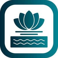 Water Lily Vector Icon Design