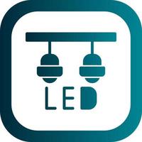 Led Lamp Vector Icon Design