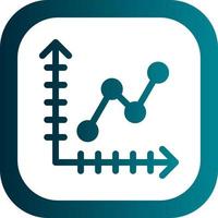 Line Graph Vector Icon Design