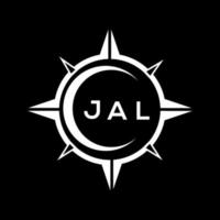 jal resumen tecnología circulo ajuste logo diseño en negro antecedentes. jal creativo iniciales letra logo. vector