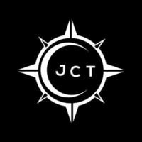 JCT abstract technology circle setting logo design on black background. JCT creative initials letter logo. vector