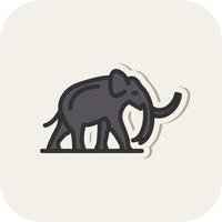 diseño de icono de vector de mamut