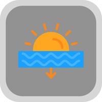 Sunset Vector Icon Design