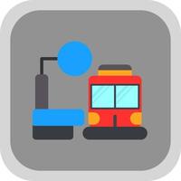 Train Stop Vector Icon Design