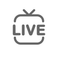 Live streaming in social media icon. Online stream symbol on digital platforms. vector