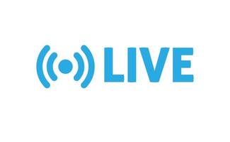 Live streaming in social media icon. Online stream symbol on digital platforms. vector