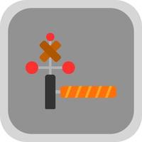 Railroad Crossing Vector Icon Design