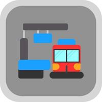 Train Platform Vector Icon Design