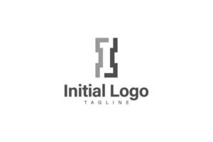 inicial yo logo diseño vector