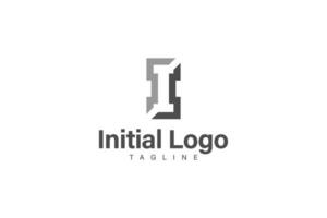 inicial yo logo diseño vector