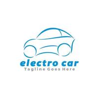 electro coche logo diseño vector ilustración.