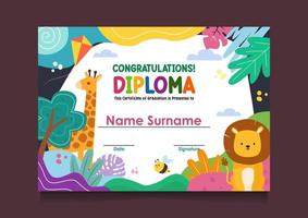 Children Certificate Template vector