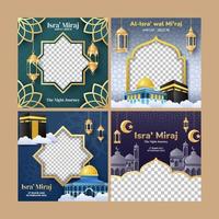 Isra' Mi'raj Social Media Post vector